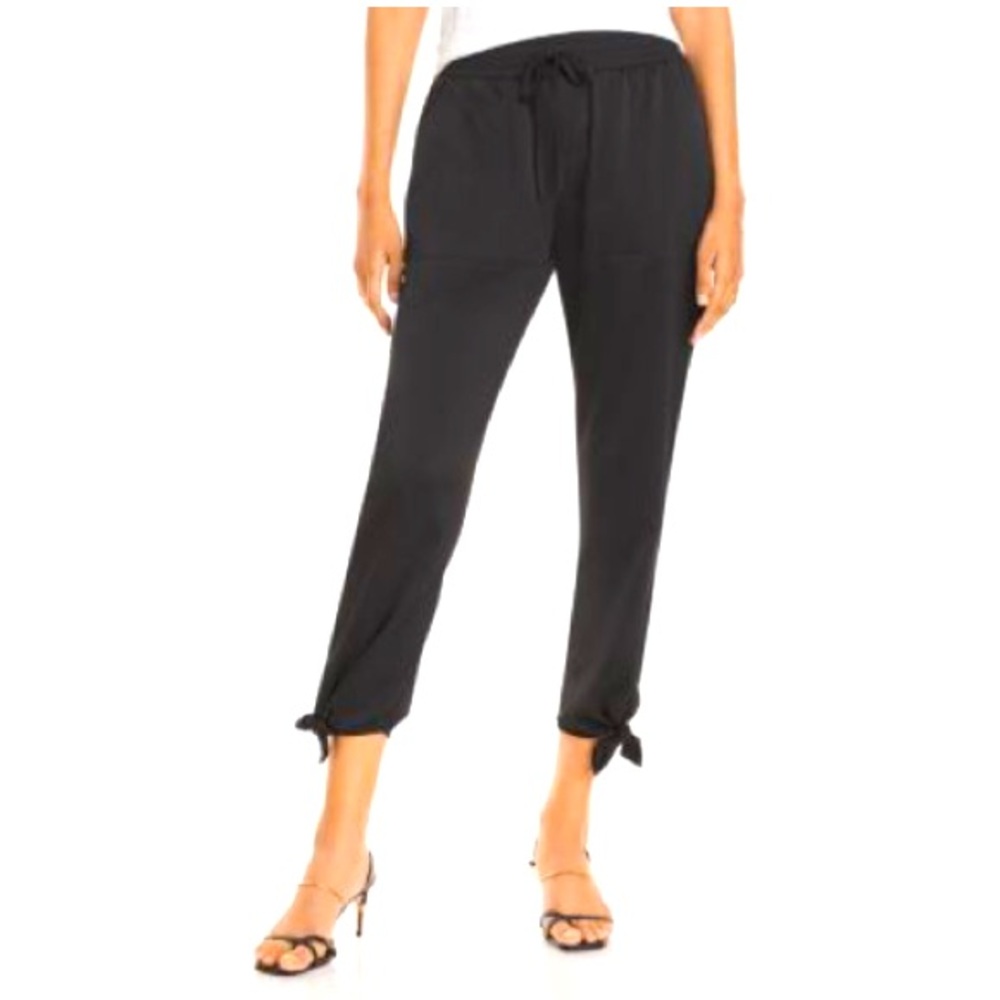 AQUA Tie Ankle Satin Jogger